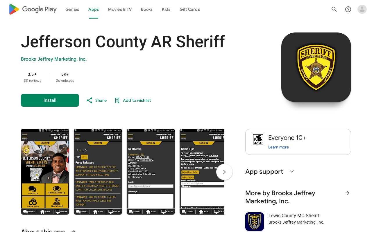 Jefferson County Sheriff arrest and inmate app listing