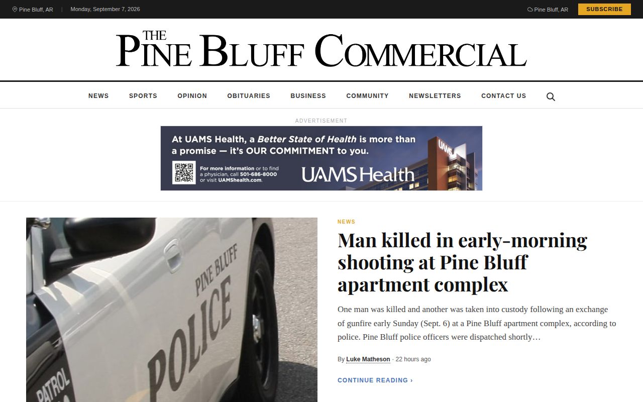 Pine Bluff Commercial local news website