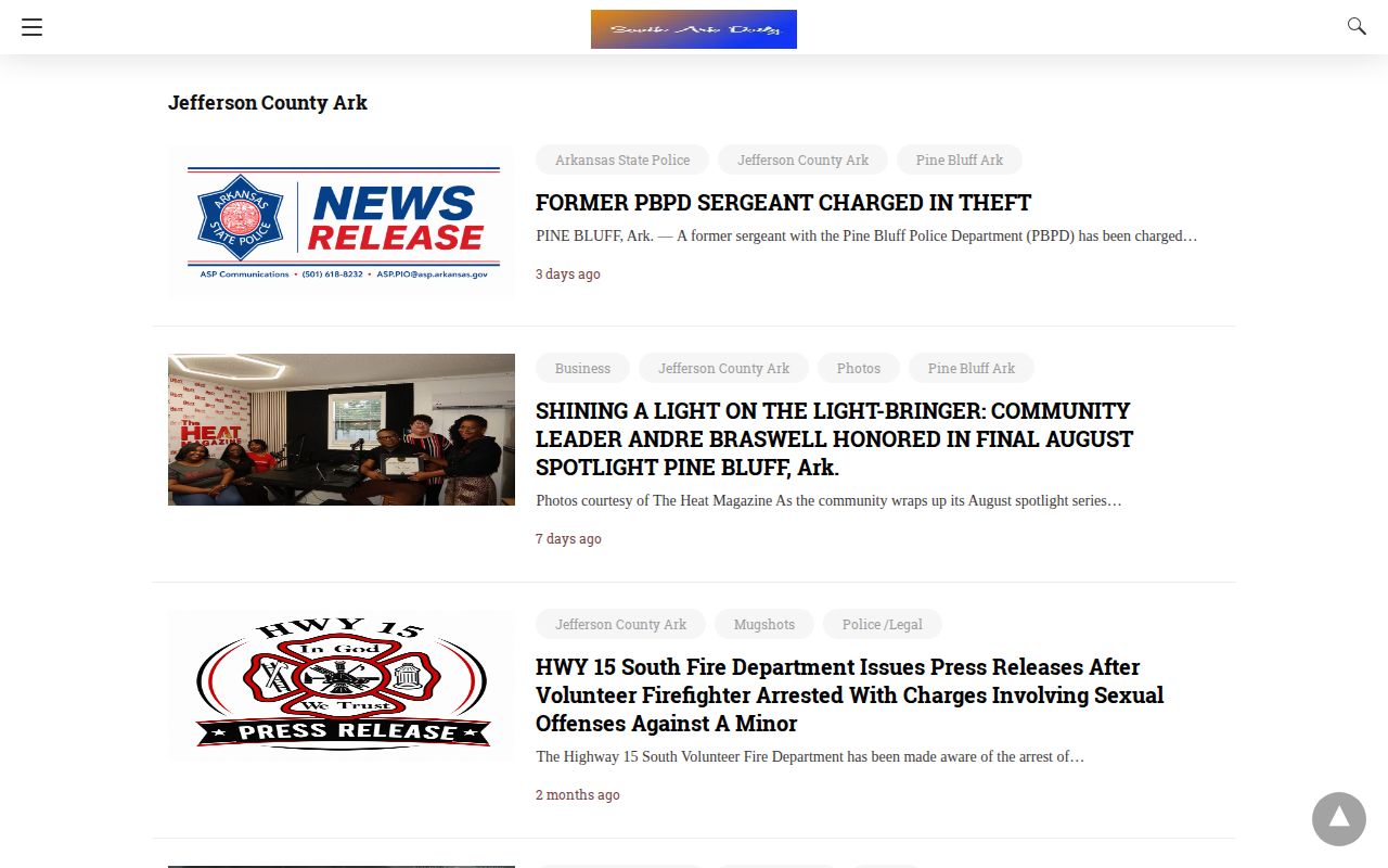 South Ark Daily Jefferson County archive with selected police and legal coverage